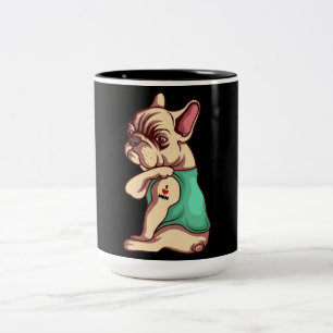 Hund Lover   Coole französische Bulldog I Liebe M Zweifarbige Tasse