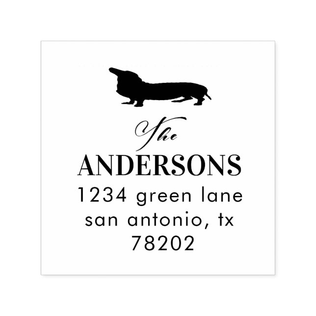 Hund Lover Familie | Briefmarke der Rücksendeadres Permastempel (Design)