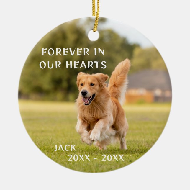 Hund Lover Foto Pet Memory Ornament (Vorne)