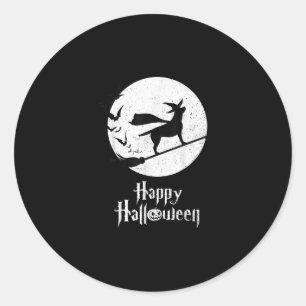 Hund Lover Frohe Halloween-Labrador Hexenmeister Runder Aufkleber