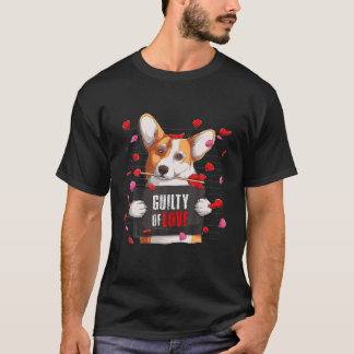 Hund Lover Funny Niedlich Corgi Guilty of Liebe Va T-Shirt