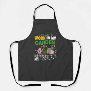 Hund Lover Gardener Garden Haustiere Pflanze Garte Schürze