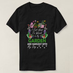 Hund Lover Gardener Garden Haustiere Pflanze Garte T-Shirt