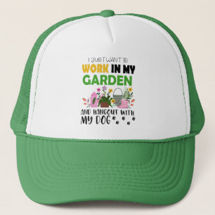 Hund Lover Gardener Garden Haustiere Pflanze Garte Truckerkappe