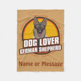 Hund Lover German Shepherd Individuelle Name oder  Fleecedecke