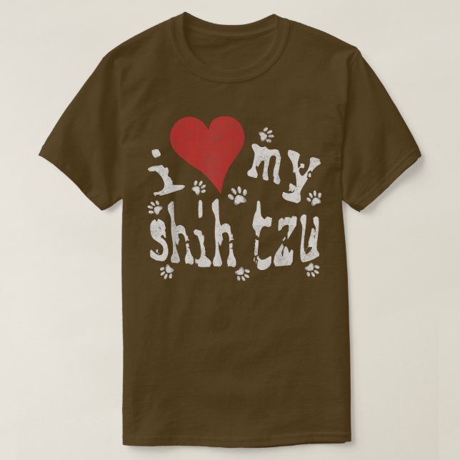 Hund Lover Geschenk , Phantastische Neuheit I Lieb T-Shirt (Design vorne)