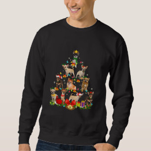 Hund Lover Geschenke Chihuahua Baum Weihnachtslich Sweatshirt