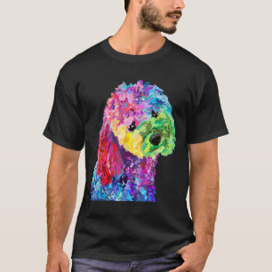 Hund Lover gibt farbenfrohe Coole Poodle T-Shirt