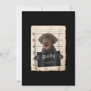 Hund Lover Guilty Chocolate Labrador Bad Dog Karte