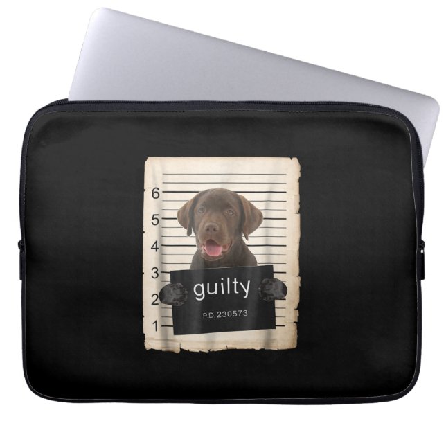 Hund Lover | Guilty Chocolate Labrador Bad Dog Laptopschutzhülle (Vorderseite)