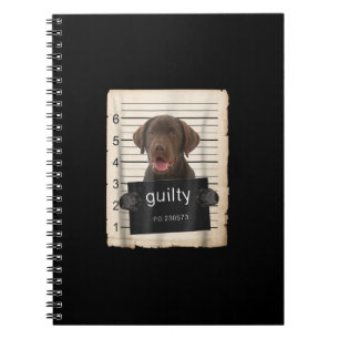Hund Lover   Guilty Chocolate Labrador Bad Dog Notizblock