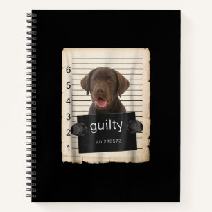 Hund Lover Guilty Chocolate Labrador Bad Dog Notizbuch