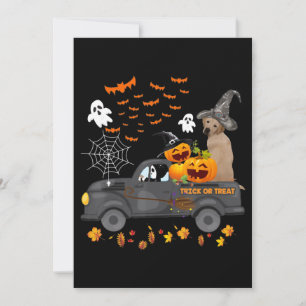 Hund Lover  Halloween LKW Trick or Tree Karte