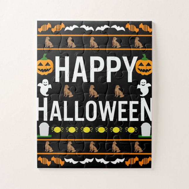 Hund Lover | Happy Halloween Chocolate Labrador (Vertikal)