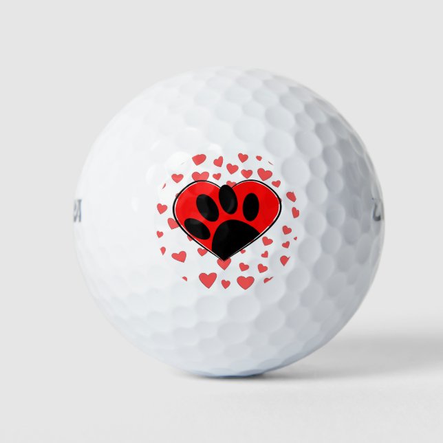 Hund Lover hört überall Golfball (Vorderseite)