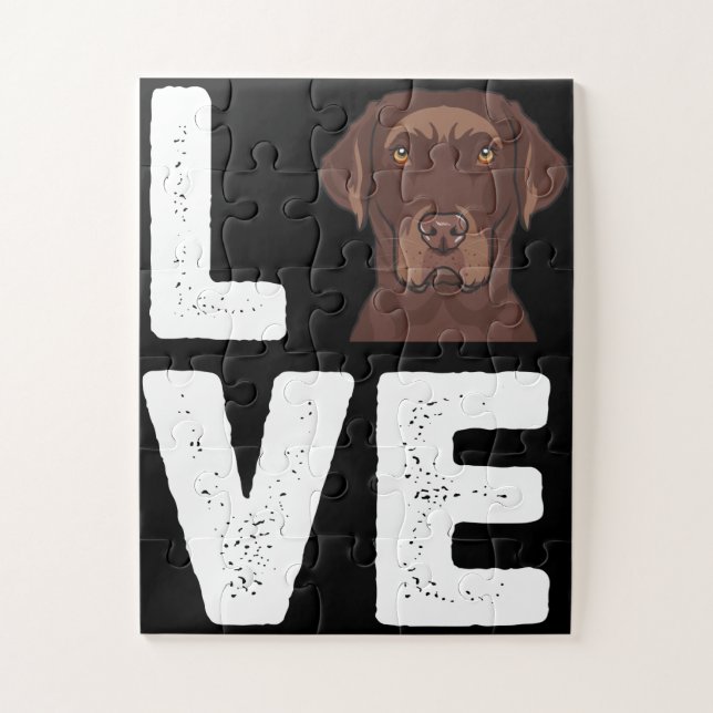 Hund Lover | I Liebe Chocolate Labrador (Vertikal)
