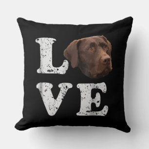 Hund Lover I Liebe Chocolate Labrador Retriever Kissen