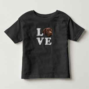 Hund Lover I Liebe Chocolate Labrador Retriever Kleinkind T-shirt