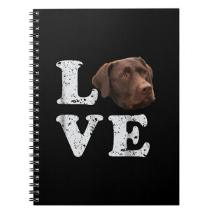 Hund Lover I Liebe Chocolate Labrador Retriever Notizblock