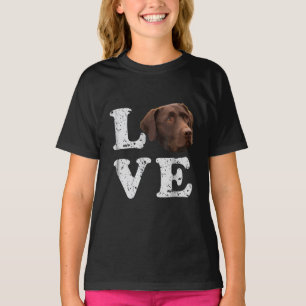 Hund Lover I Liebe Chocolate Labrador Retriever T-Shirt