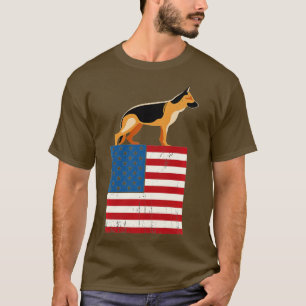 Hund Lover I Patriotic German Shepher T-Shirt