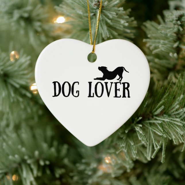 Hund Lover Keramik Ornament (Baum)