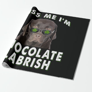 Hund Lover | Kiss Me I'm Chocolate Labrish Geschenkpapier