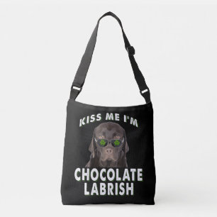Hund Lover   Kiss Me I'm Chocolate Labrish Tragetaschen Mit Langen Trägern