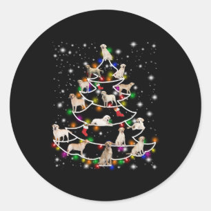 Hund Lover Labrador Christmas Tree Runder Aufkleber