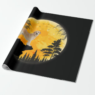 Hund Lover   Labrador Hund Halloween Vollmond Geschenkpapier