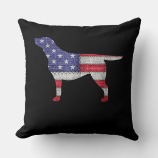 Hund Lover | Labrador Retriever Silhouette USA Fla Kissen