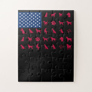 Hund Lover Labrador Retriever USA American Flag