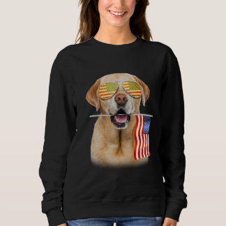 Hund Lover | Labrador Retriever USA Flag Sweatshirt