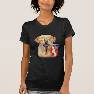 Hund Lover   Labrador Retriever USA Flag T-Shirt
