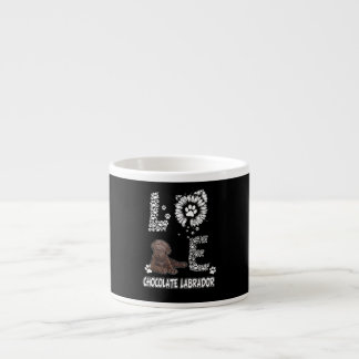 Hund Lover | Liebe Schokolade Labrador Sonnenblume Espressotasse