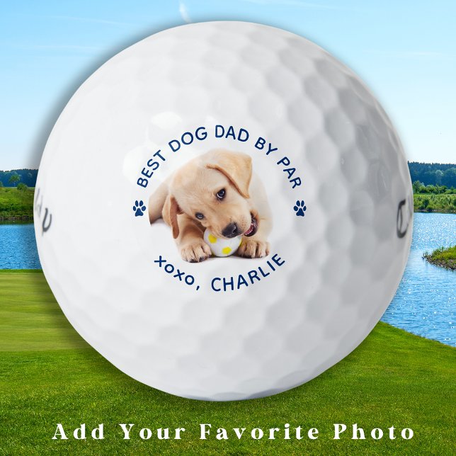 Hund Lover Personalisiert Het Foto Modernes Golfer Golfball (Von Creator hochgeladen)