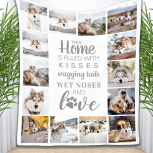 Hund Lover Personalisiert Tier FotoCollage Fleecedecke