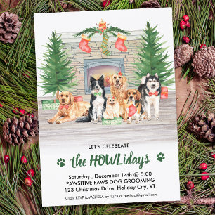 Hund Lover Pet Business Weihnachts Party Urlaub Einladung