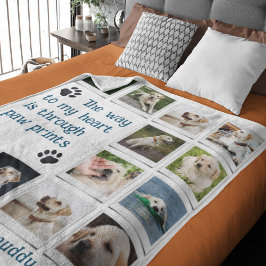 Hund Lover Pet FotoCollage Fleecedecke