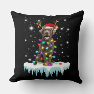Hund Lover Schokolade Labrador Christmas Light Kissen