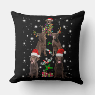Hund Lover   Schokolade Labrador Weihnachtsbaum Kissen