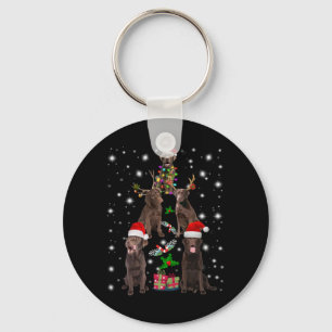Hund Lover Schokolade Labrador Weihnachtsbaum Schlüsselanhänger