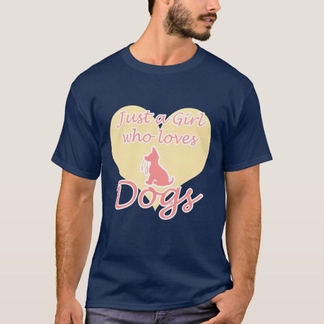 Hund Lover Shirt Geschenk Nur ein Mädchen, das Hun (Vorderseite)