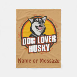 Hund Lover Siberischer Husky-Individuelle Name ode Fleecedecke