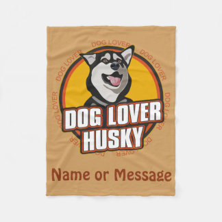 Hund Lover Siberischer Husky-Individuelle Name ode Fleecedecke