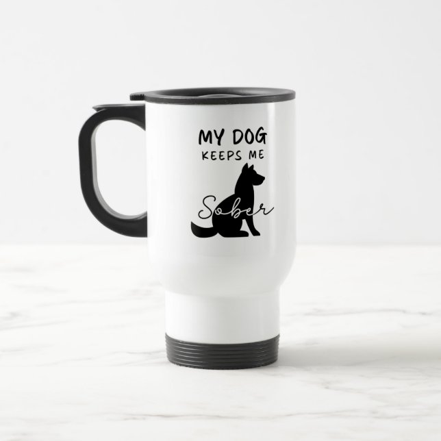 Hund Lover Sobriety Reisebecher (Links)
