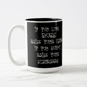 Hund Lover Spaß Zwei-Tone-Kaffee-Tasse Zweifarbige Tasse