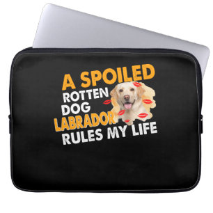 Hund Lover   Sposed Rotten Labrador regiert mein L Laptopschutzhülle