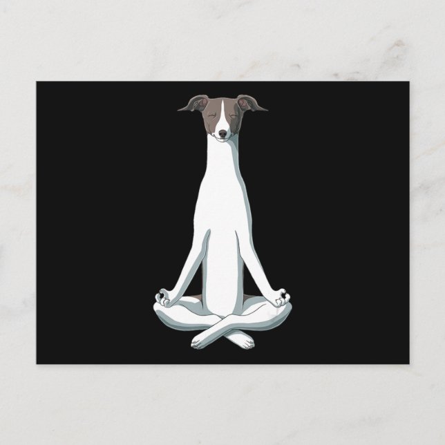 Hund Lover | Yoga Italian Greyhound Postkarte (Vorderseite)