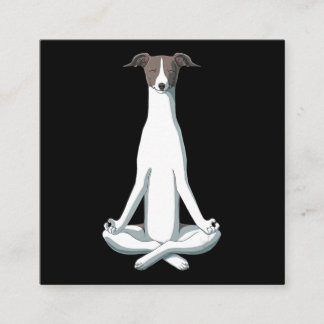 Hund Lover | Yoga Italian Greyhound Quadratische Visitenkarte